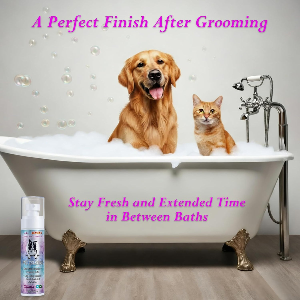 Dog Cologne Spray Long Lasting Baby Powder Scent, Natural 3.4 fl oz