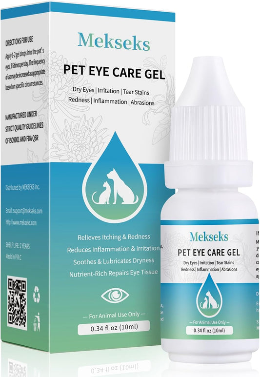 Pet Eye Care Gel Drop for Dogs, Cats, 1% Hyaluronan Eye Drops, 0.34 oz